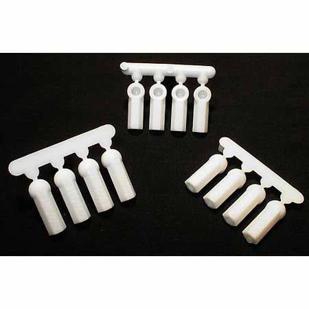 Heavy Duty Rod Ends (12) 4-40 Dyeable White
