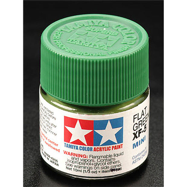 Tamiya Acrylic Paint 1/3oz. Flat Green XF5