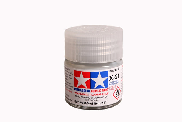 Tamiya Acrylic Paint 1/3oz. Flat Base X-21