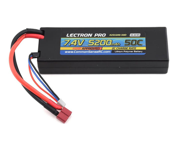Lectron Pro 2S 50C LiPo Battery w/T-Style (7.4V/5200mAh)