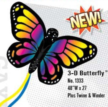 3-D Kite Multi-Color Butterfly