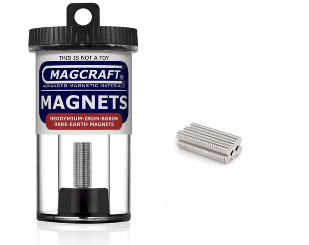 Rare-Earth Disc Magnets, 0.125 in. Diameter x 0.03125 in. Thick