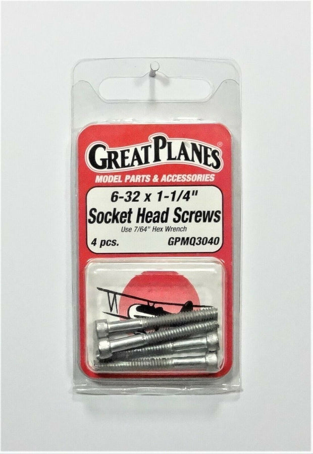 6-32x1-1/4" Socket head screws