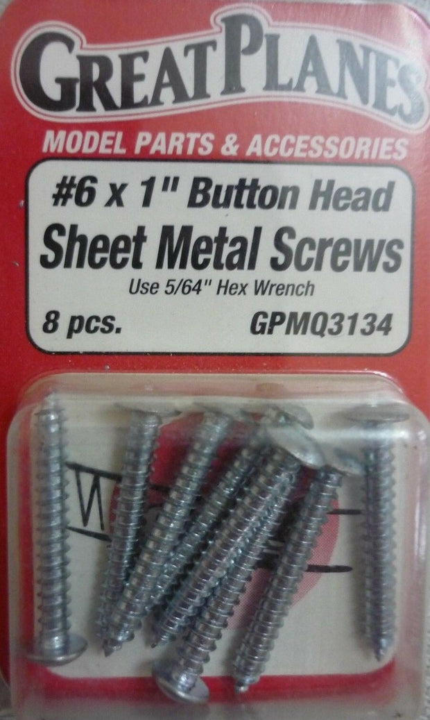 6x1 button head sheet metal screws