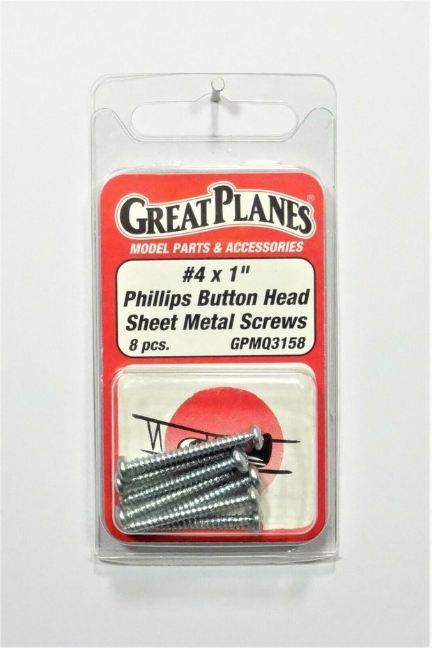 4x1" Phillips button head sheet metal screws