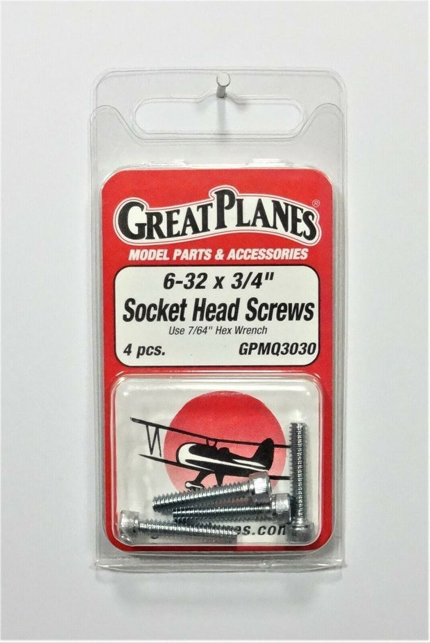 6-32x3/4" socket head screws