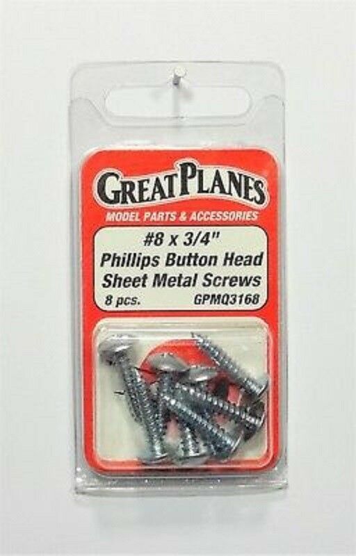 8X3/4 Phillips button head sheet metal screws