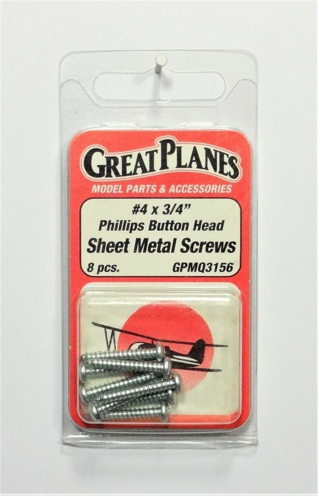 4x3/4" Phillips Button head sheet metal screws