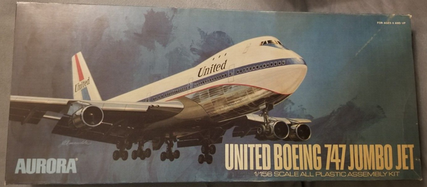 Aurora kit No. 362-250 United Boeing 747 Jumbo Jet