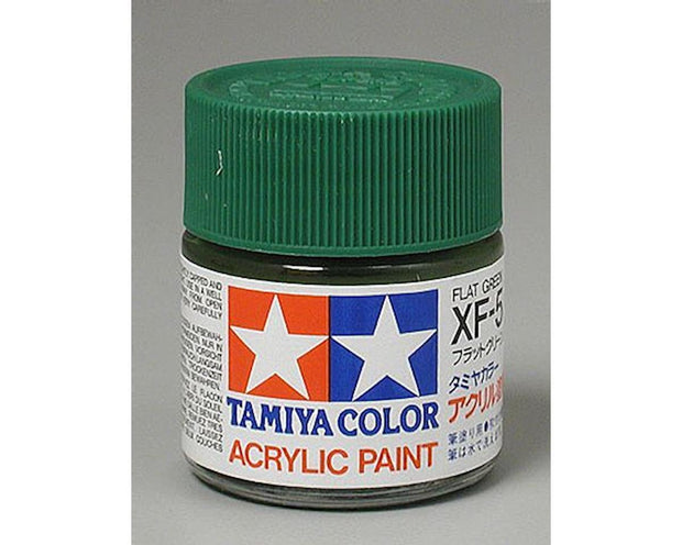 Tamiya Acrylic Paint 23mm. Flat Green XF5