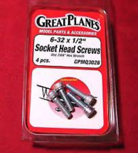 6-32x1/2" Socket head screws