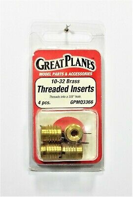 10-32 Brass threaded inserts
