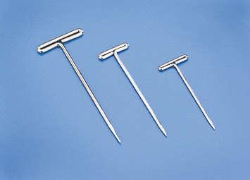 100 Nickel Plated T-Pins Small 1" Long