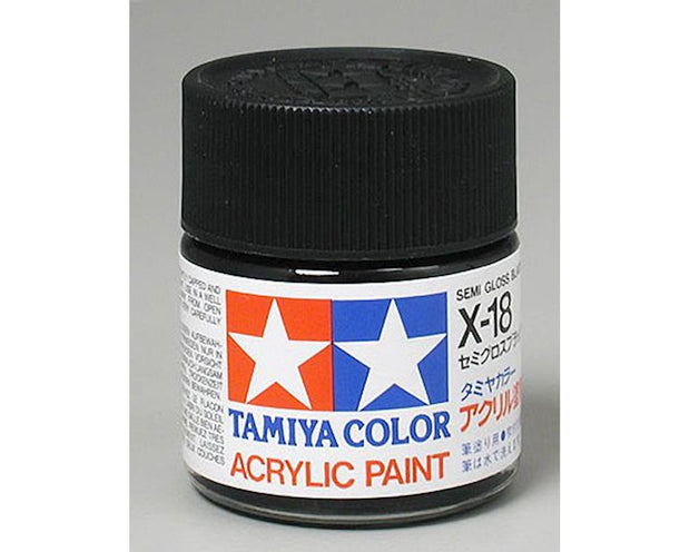 Tamiya Semi Gloss Black 23ML X-18
