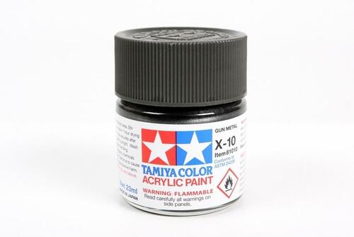 X-10 Gun Metal Gloss Finish Acrylic Paint (23ml)