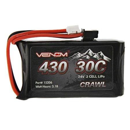 7.4V 430mAh 2S 30C LiPo Battery JST-PH 2.0 SCX24